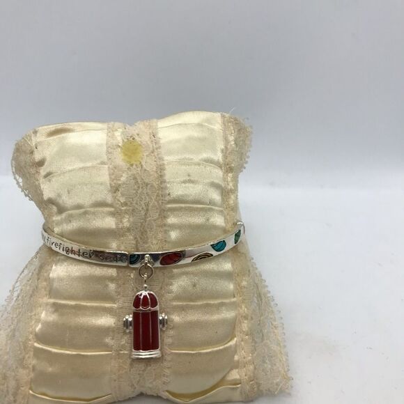 Fireman Blessing Enamel Charm Bracelet Sil… - Picture 11 of 14